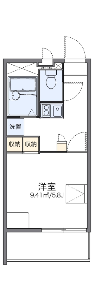 レオパレス多摩川 201号室 間取り