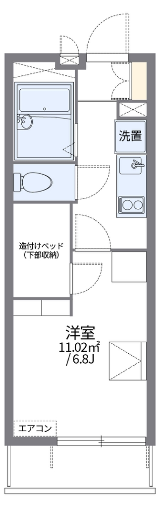 レオパレスＫＩＶＡ 104号室 間取り