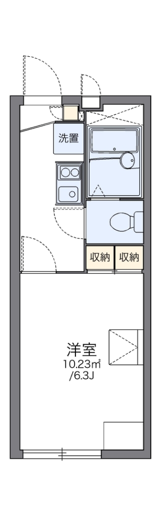レオパレスフォレストフラワー 103号室 間取り