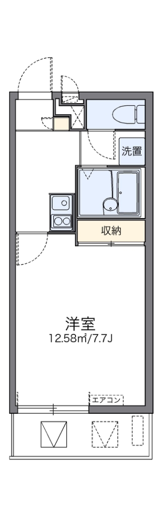 レオパレストシミ 207号室 間取り