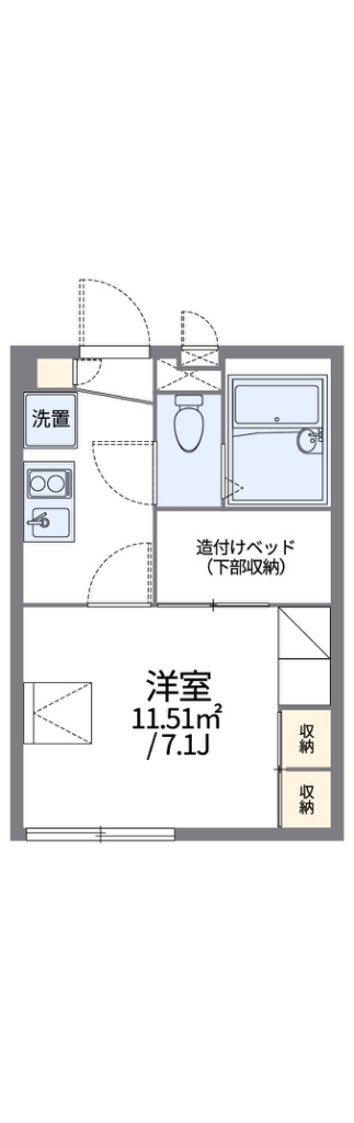 レオパレスＳＨＩＯＫＡＺＥⅡ 205号室 間取り