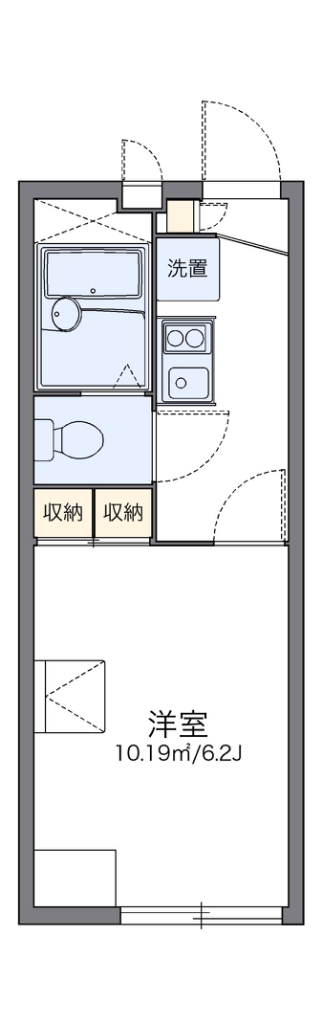 レオパレスヒルズ島台 108号室 間取り