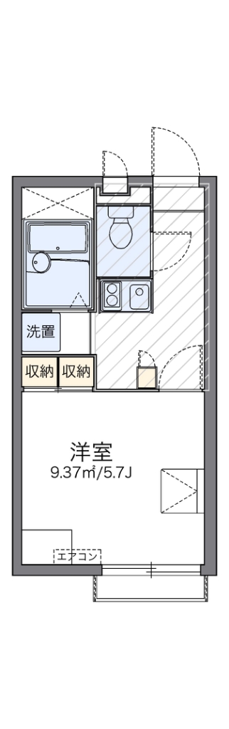 レオパレスカンパーナ 109号室 間取り