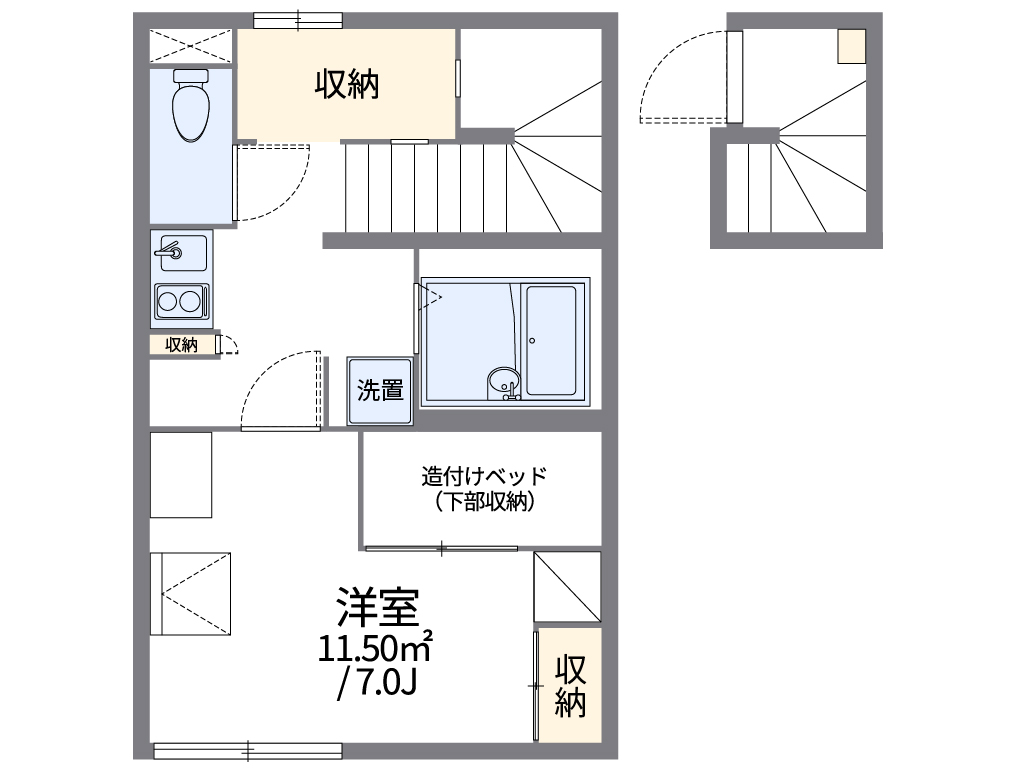 レオパレス芦花公園Ⅱ 206号室 間取り