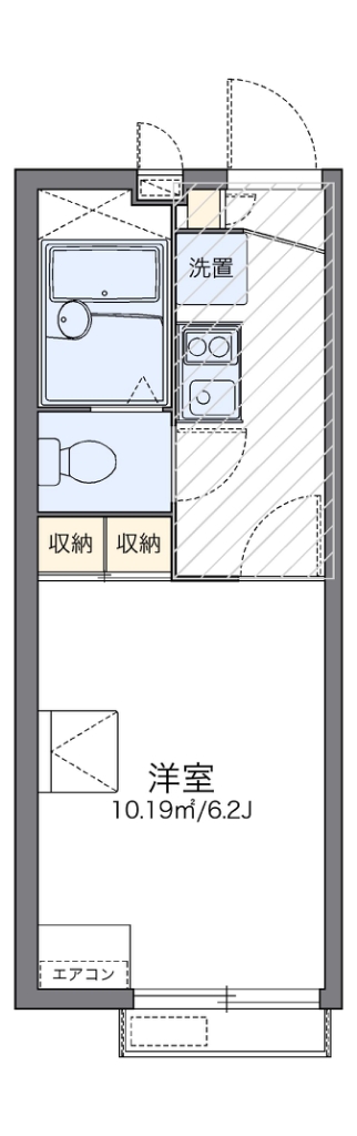レオパレスＧＬＯＲＹ湘南 203号室 間取り