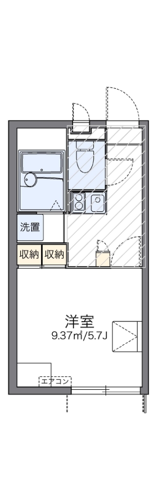 レオパレスベルウッド 106号室 間取り