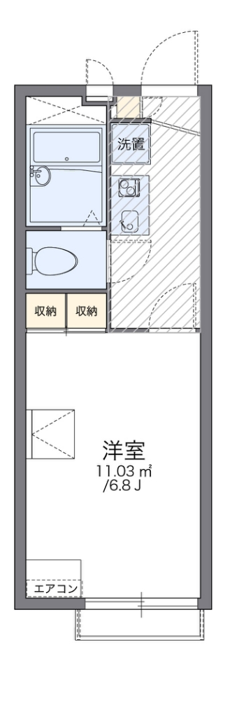 レオパレス小柳町Ⅲ 201号室 間取り