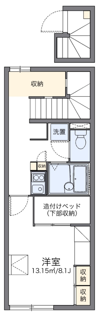 レオパレスＯ　ｔｗｏ 203号室 間取り