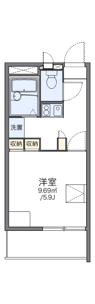 レオパレス西砂川 316号室 間取り
