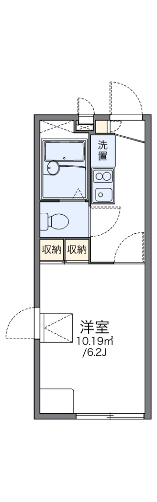 レオパレスサンキエム 101号室 間取り