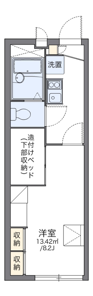 レオパレスセジュール 105号室 間取り