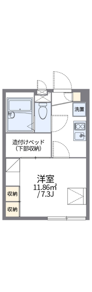 レオパレス末広ガーデン 104号室 間取り