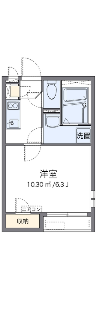 クレイノエスペランサ 201号室 間取り