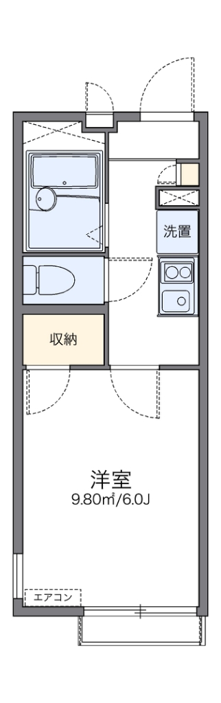 レオパレスラッキーサン横浜 105号室 間取り