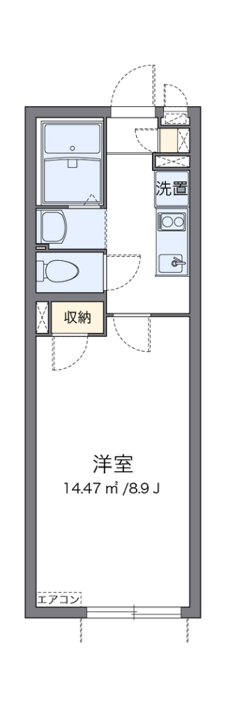 クレイノアビタシオンシグマ 204号室 間取り