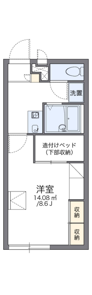 レオパレスルミエールⅢ 105号室 間取り