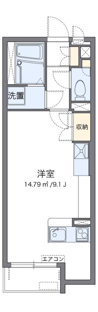 ミランダカーサ 107号室 間取り