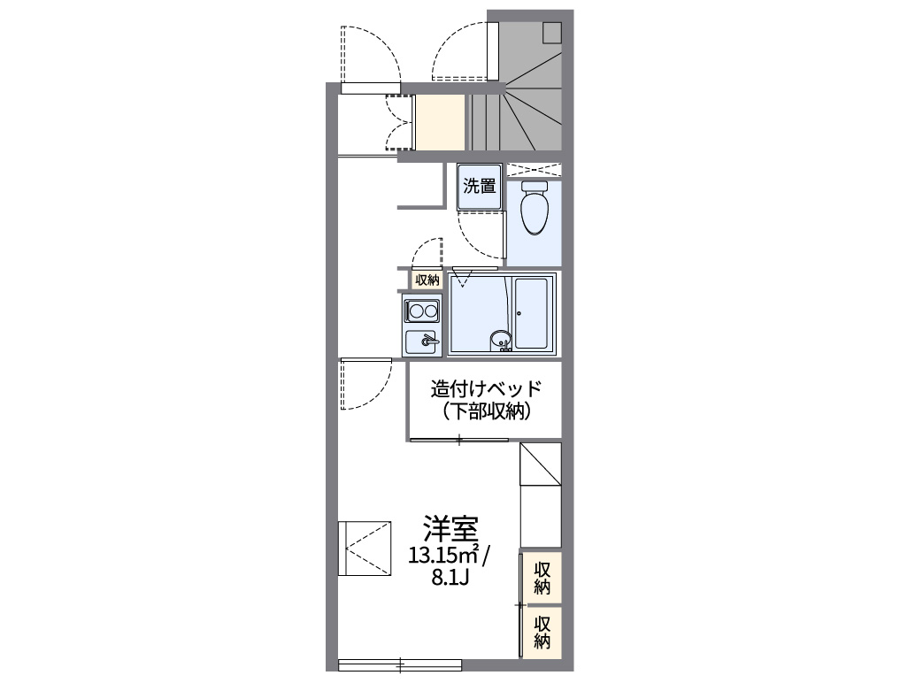 レオパレスソレーユⅡ 106号室 間取り