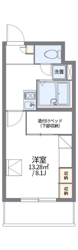 レオパレスパルコートＡ 203号室 間取り