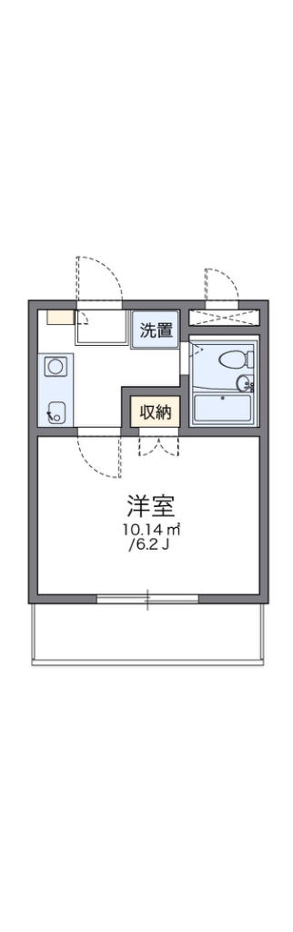 レオパレスキュービクル浅草橋 202号室 間取り