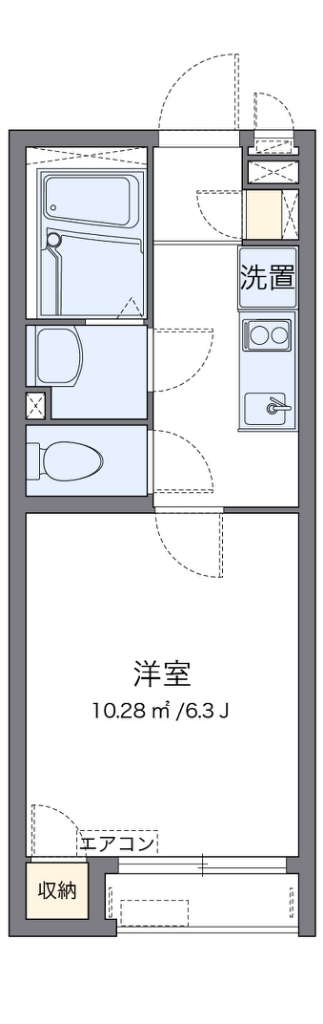 クレイノメゾン　ドゥ　シェル 202号室 間取り