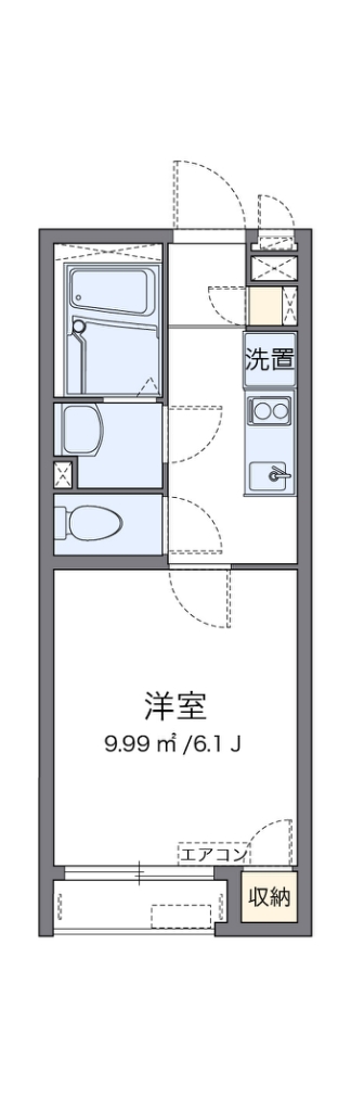 クレイノＩＩＤＡ 204号室 間取り