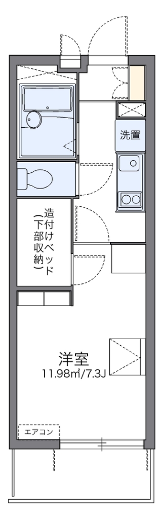 レオパレスアイリスＮ 108号室 間取り
