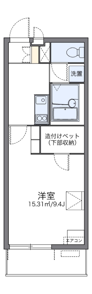 レオパレスけやき 302号室 間取り