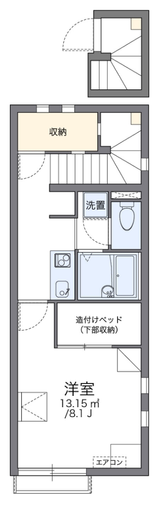 レオネクストショコラ 201号室 間取り
