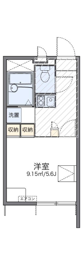 レオパレスロフテージミドリ 104号室 間取り