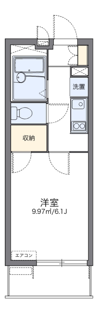 レオパレスホワイトヒルズ西生田 303号室 間取り