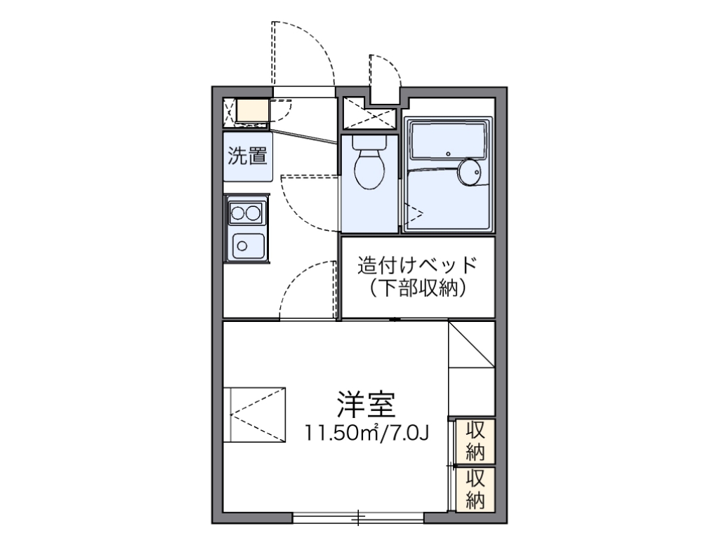 レオパレスＴＳ 203号室 間取り