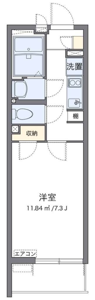 クレイノ城山Ⅲ 103号室 間取り