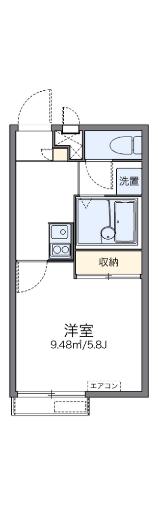 レオパレスコーポラス　ユウ 205号室 間取り