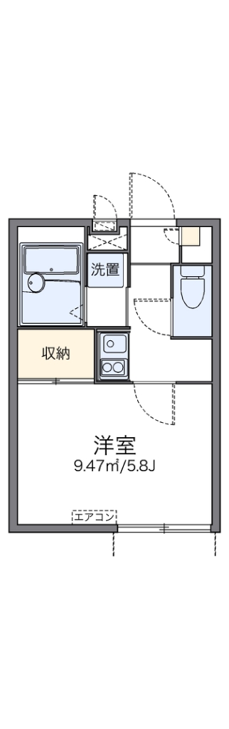 レオパレスウッドベル 102号室 間取り