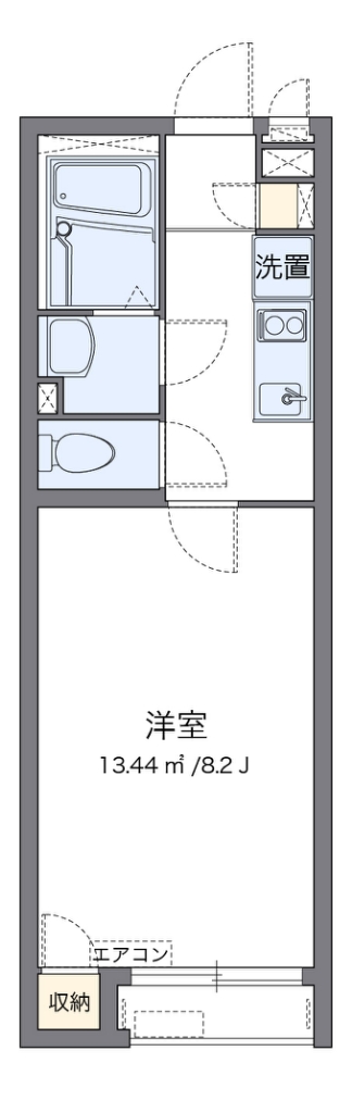 クレイノｃｅｓｈｉｎ 103号室 間取り