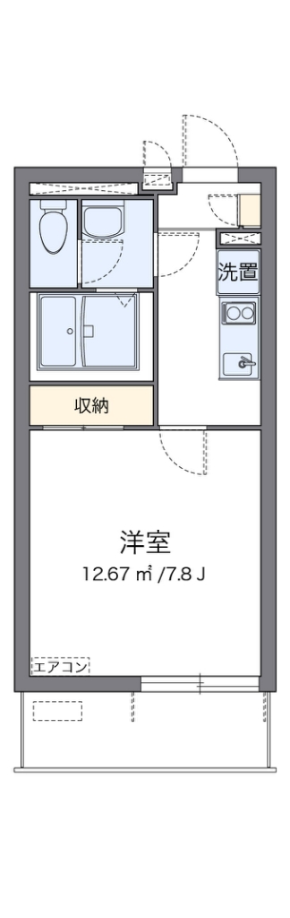 クレイノホーガ　スター 304号室 間取り