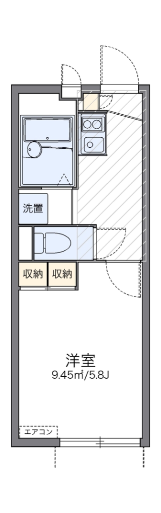 レオパレスキクナ８５ 103号室 間取り