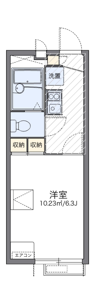 レオパレス姿見 203号室 間取り