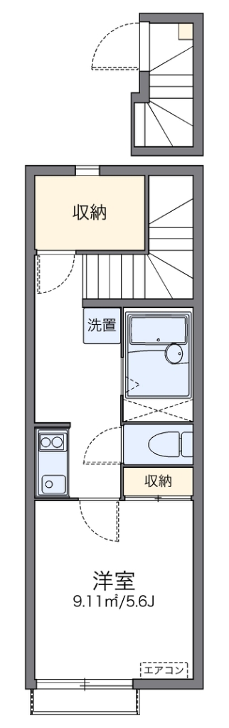 レオネクスト新座ブルー 201号室 間取り