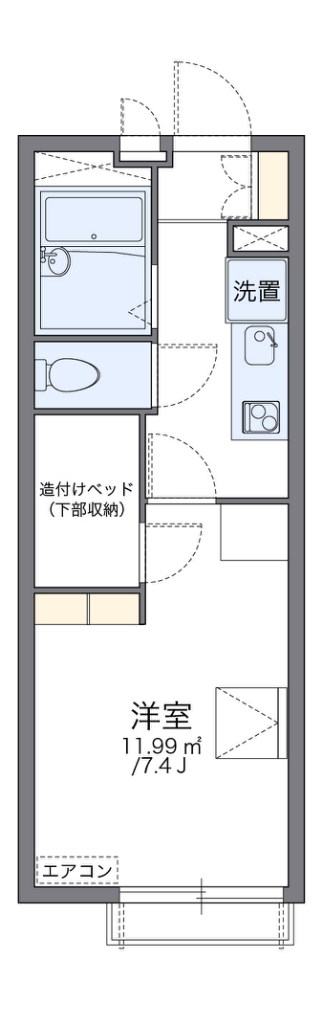レオパレスグランダーム 203号室 間取り