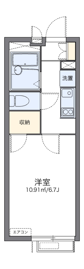 レオパレスカリン 202号室 間取り