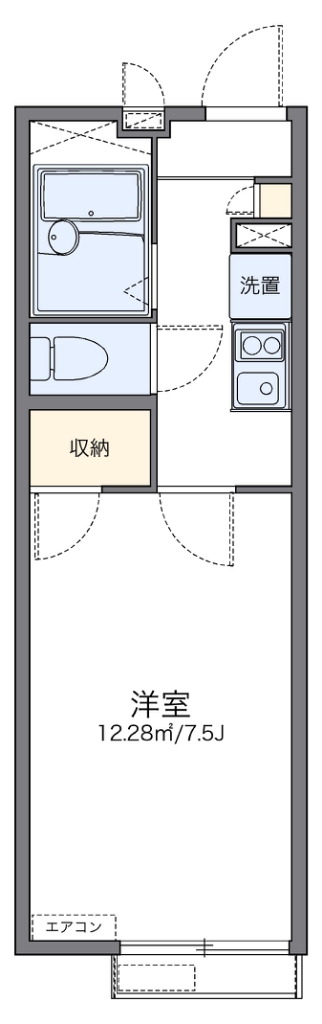 レオパレスあおば 202号室 間取り
