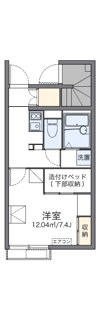 レオパレスブライトセゾン 103号室 間取り