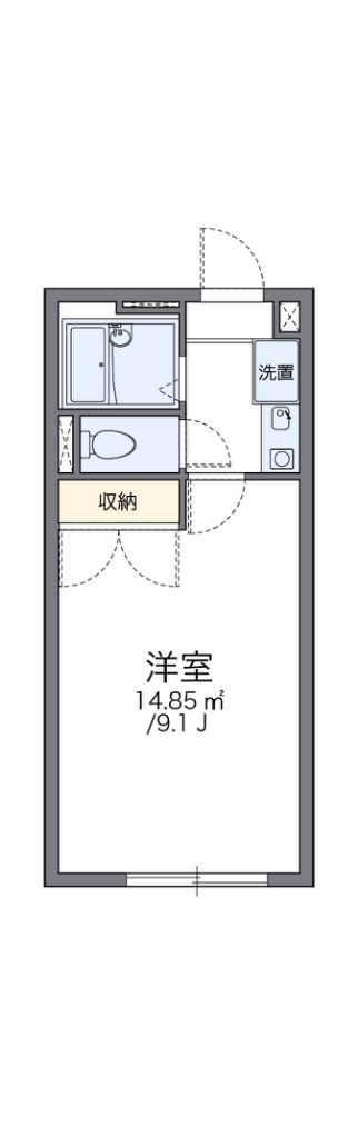 レオパレスメイプルハイム高野台１号館 106号室 間取り
