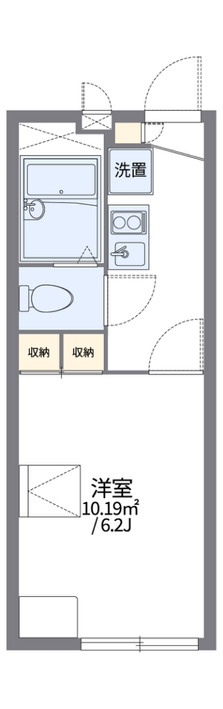レオパレスカームＹＯＳＨＩＤＡ 206号室 間取り