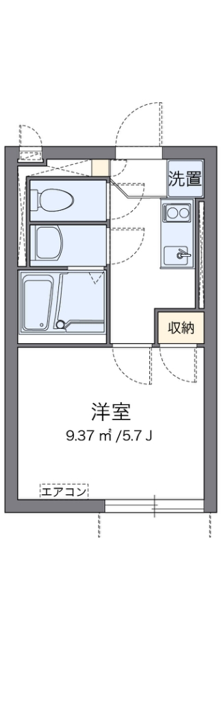 クレイノＰＩＡ 102号室 間取り