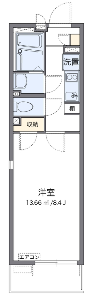レオネクストラブバード 101号室 間取り