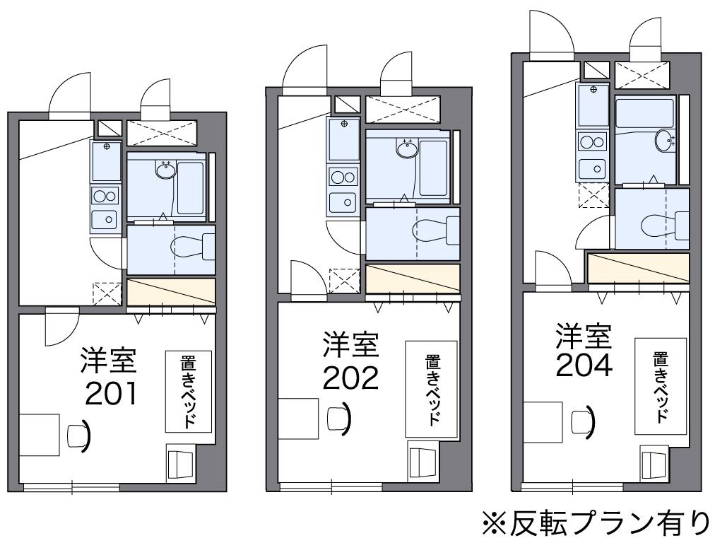 レオパレスひえだ 204号室 間取り