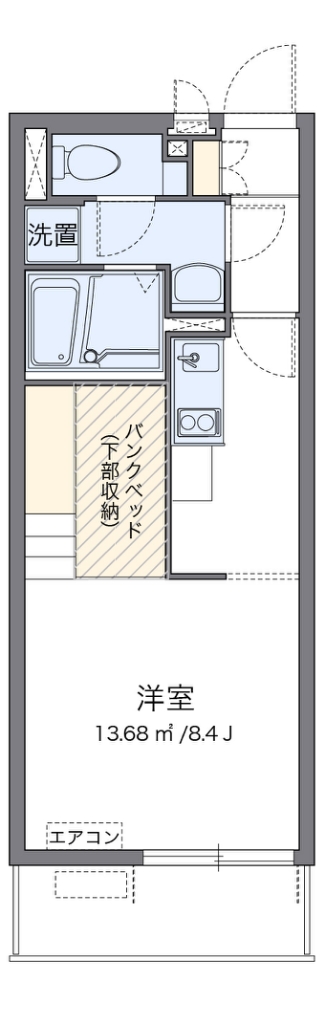 ミランダＹＩⅡ 105号室 間取り